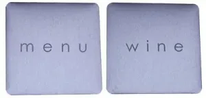 Brushed metal Menu or Wine Badge