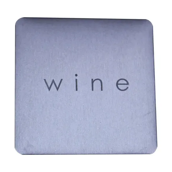 Brushed metal Menu or Wine Badge
