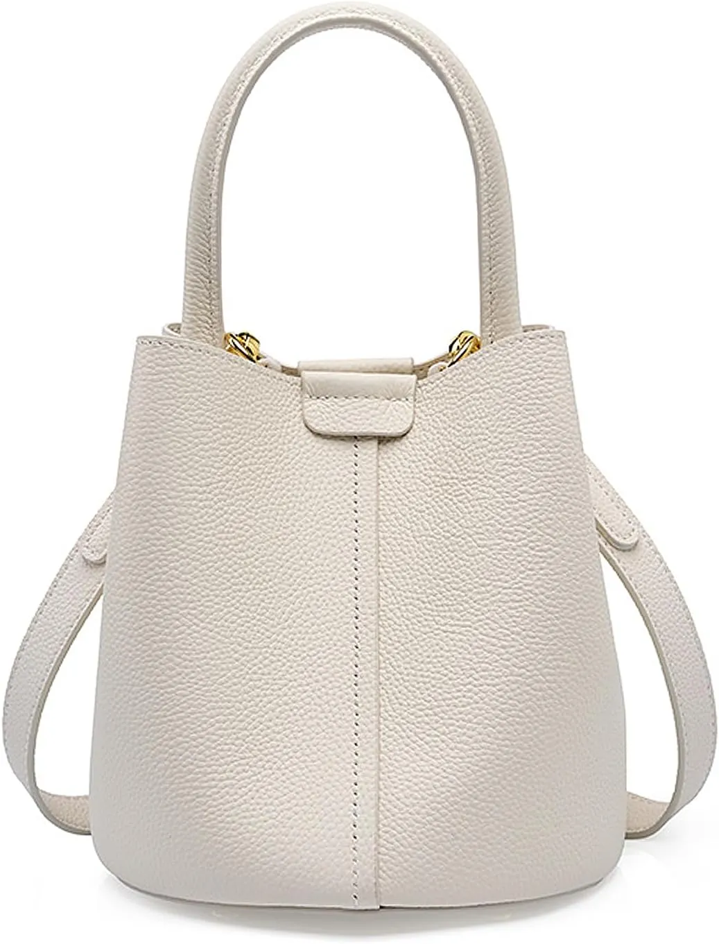 Bucket Bags for Women, Genuine Leather Crossbody Bags, Top-handle purses with an Adjustable Strap