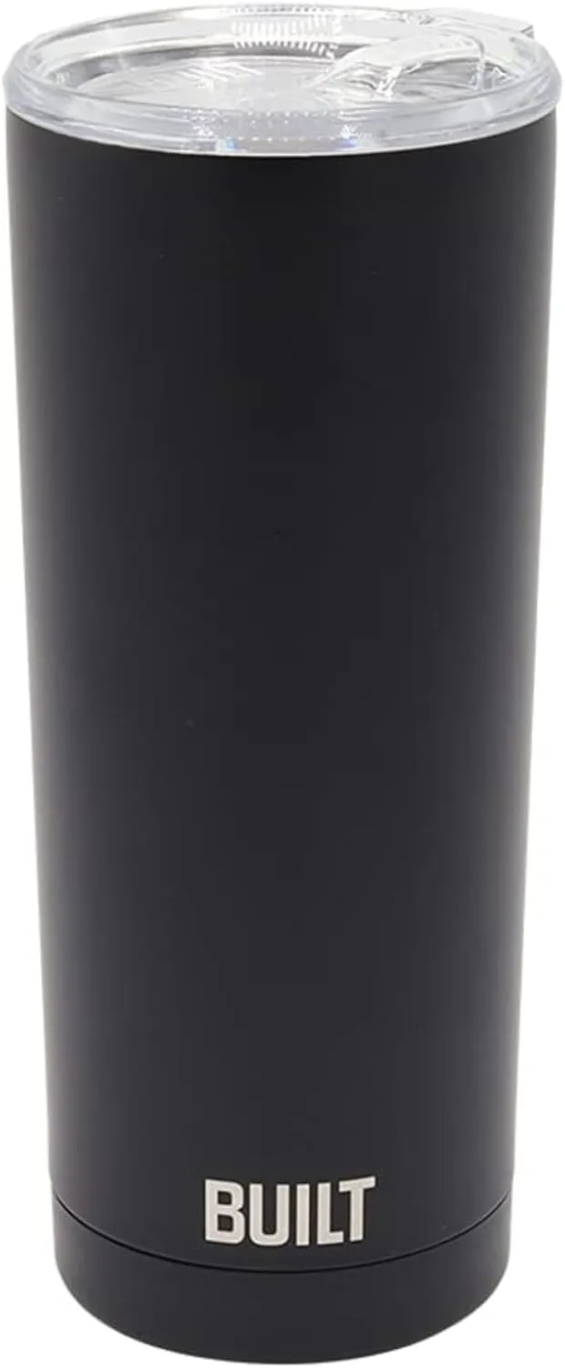 BUILT 20oz Water Tumbler - Stainless Steel Vacuum Insulated Tumbler with Lid, Double Wall Travel Tumbler - Durable, Reusable & Sustainable Steel Cup To Go Travel Coffee Mug (Purple)