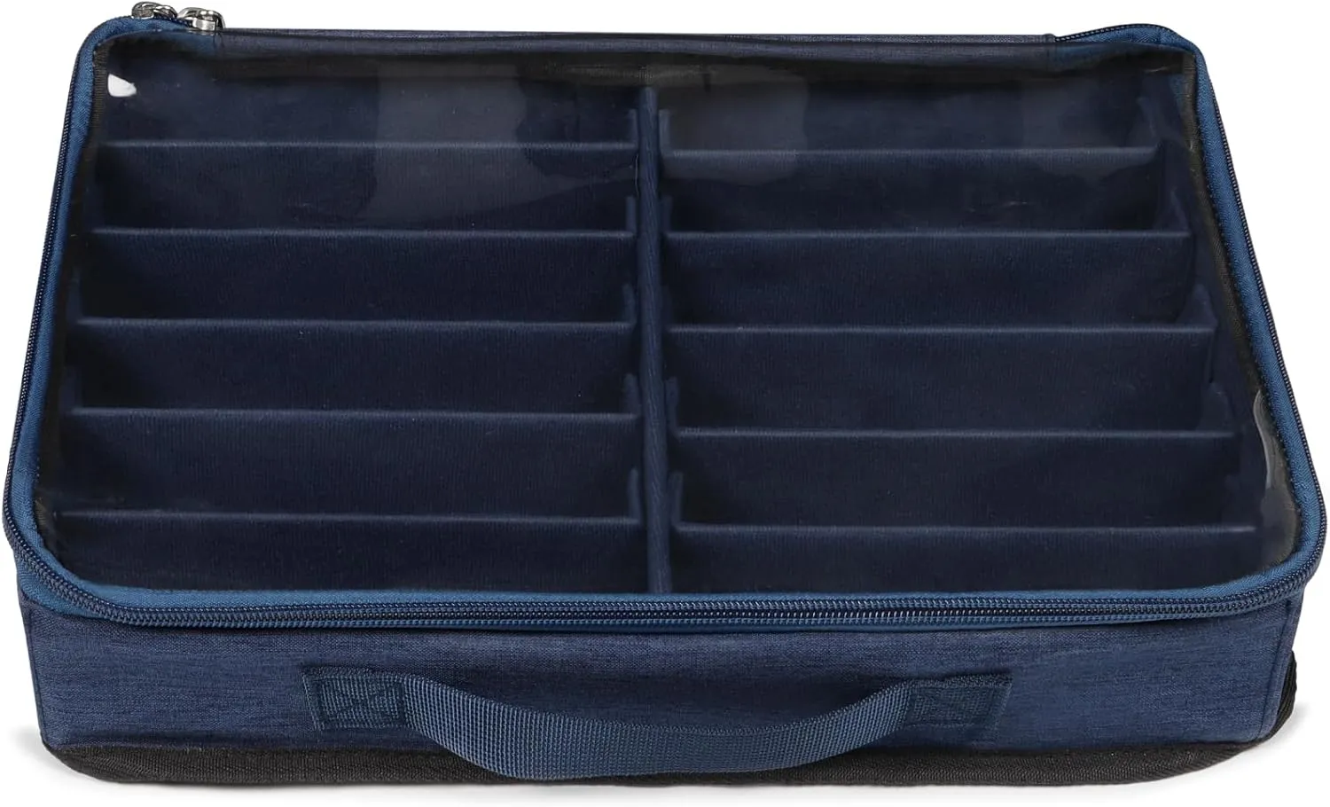 Bukere Sunglasses Organizer Case for Multiple Pairs, 7-12 Slots Adjustable Glasses Box Women Men, Travel Eyeglasses Storage