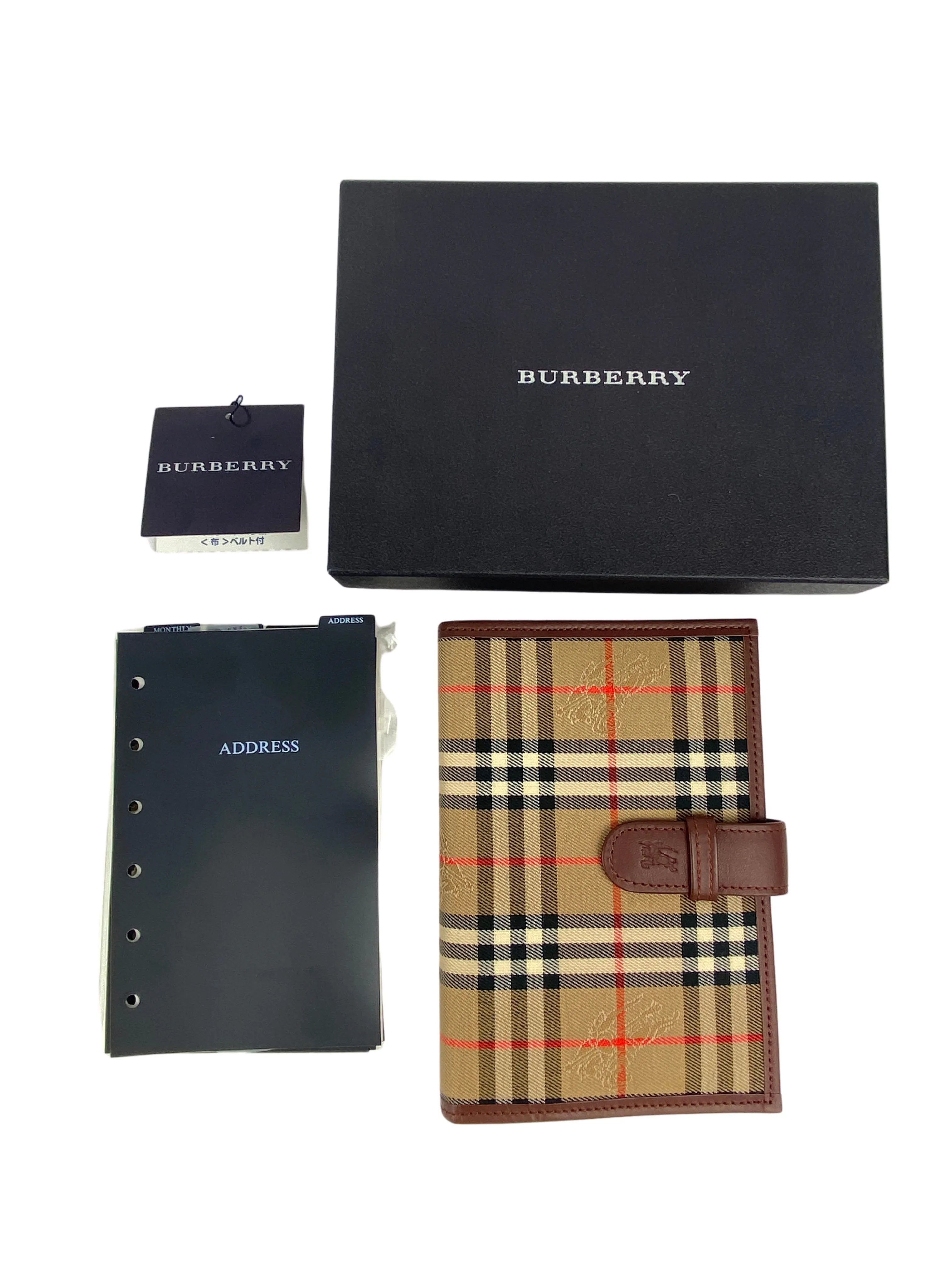 BURBERRY - NOVA CHECK SMALL AGENDA NOTEBOOK COVER - NEW