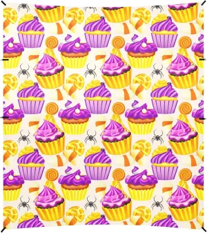 Burbuja Halloween Cupcakes Beach Canopy Windproof Beach Tent Sun Shade with 4 Sandbags & Sand Shovel, Portable Sun Shelter for Family Camping Picnic