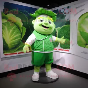 Cabbage mascot costume character dressed with a Polo Shirt and Keychains, Large