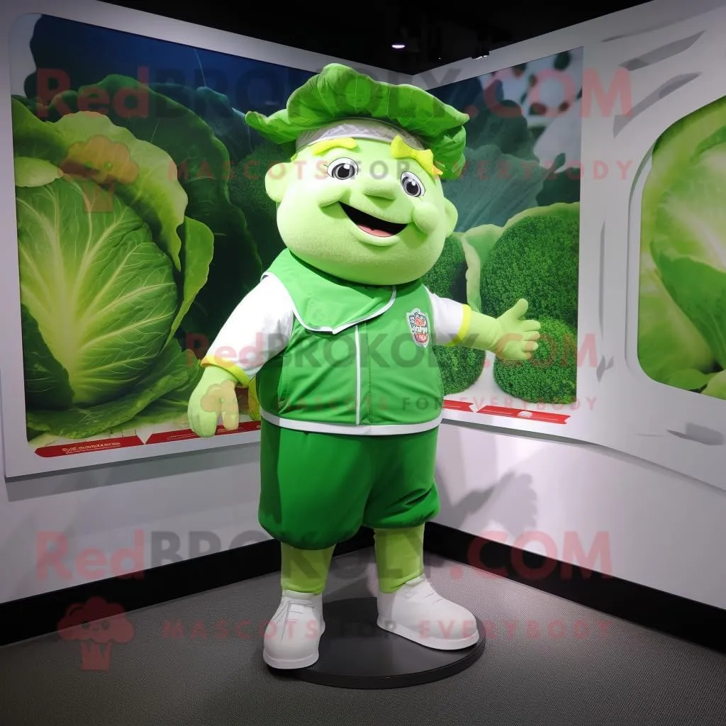 Cabbage mascot costume character dressed with a Polo Shirt and Keychains, Large