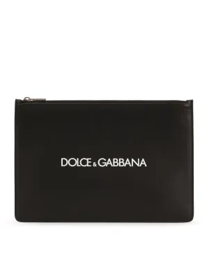 Calfskin document holder with printed logo