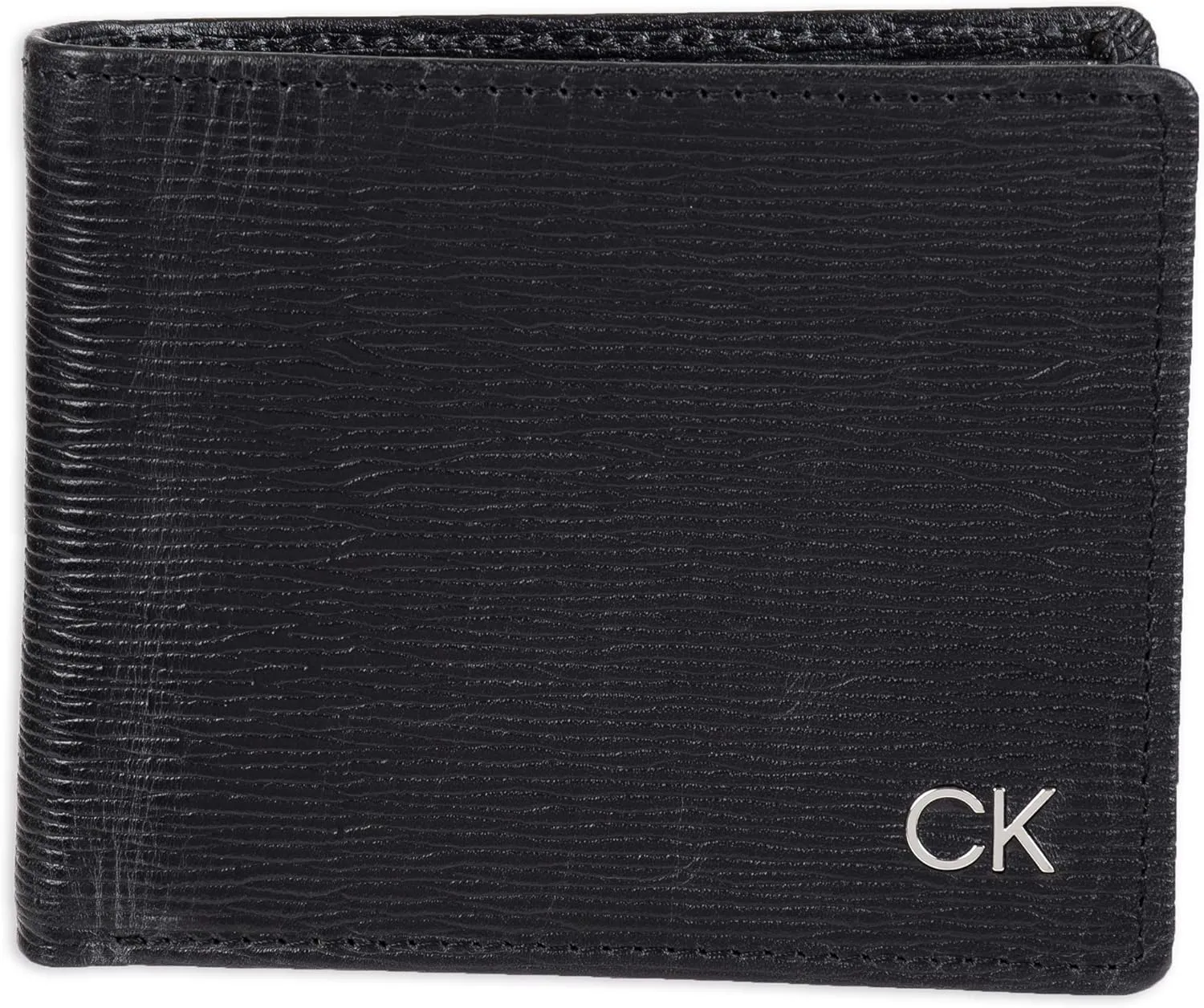 Calvin Klein Men's RFID Leather Minimalist Bifold Wallet with Multiple Card Slots and ID Window