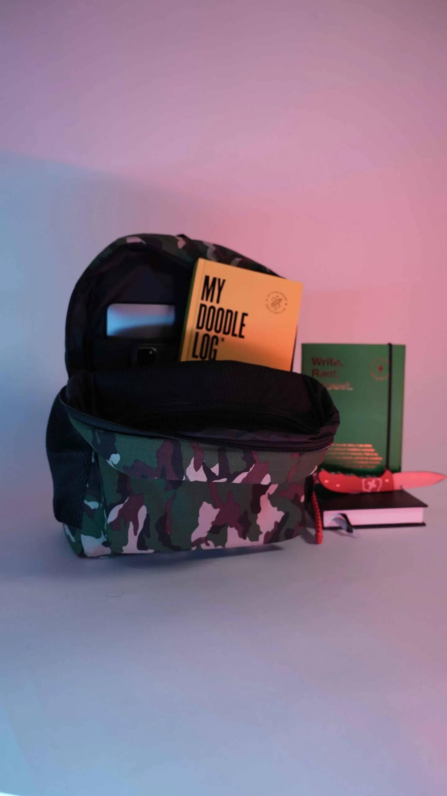 Camouflage 2 Separate Laptop Section Backpack S11 // Water Resistant