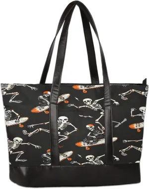 Canvas Laptop Tote Bag for Women Flower Decoration Vintage 15.6 Inch Large Capacity Computer Bag