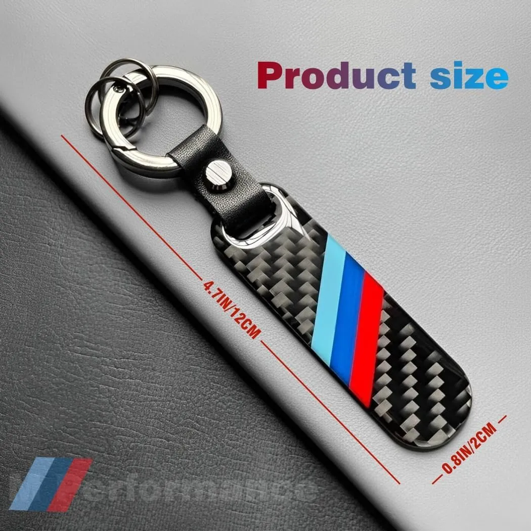 Car 3 color keychain carbon fiber resin leather alloy Set Fashion Sports car keyring