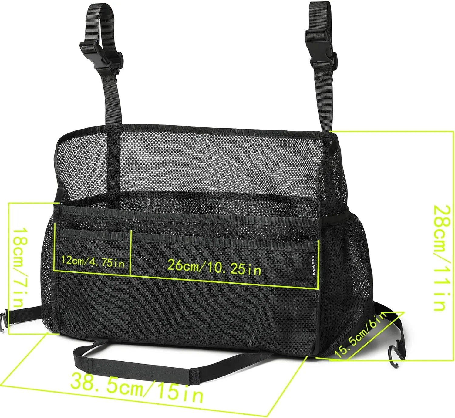 Car net Pocket Handbag Holder, car Purse Holder can be Used to Store Items, Protective Barrier for Children and Pets in The Back seat of car, Helps to Drive Safely (Black)
