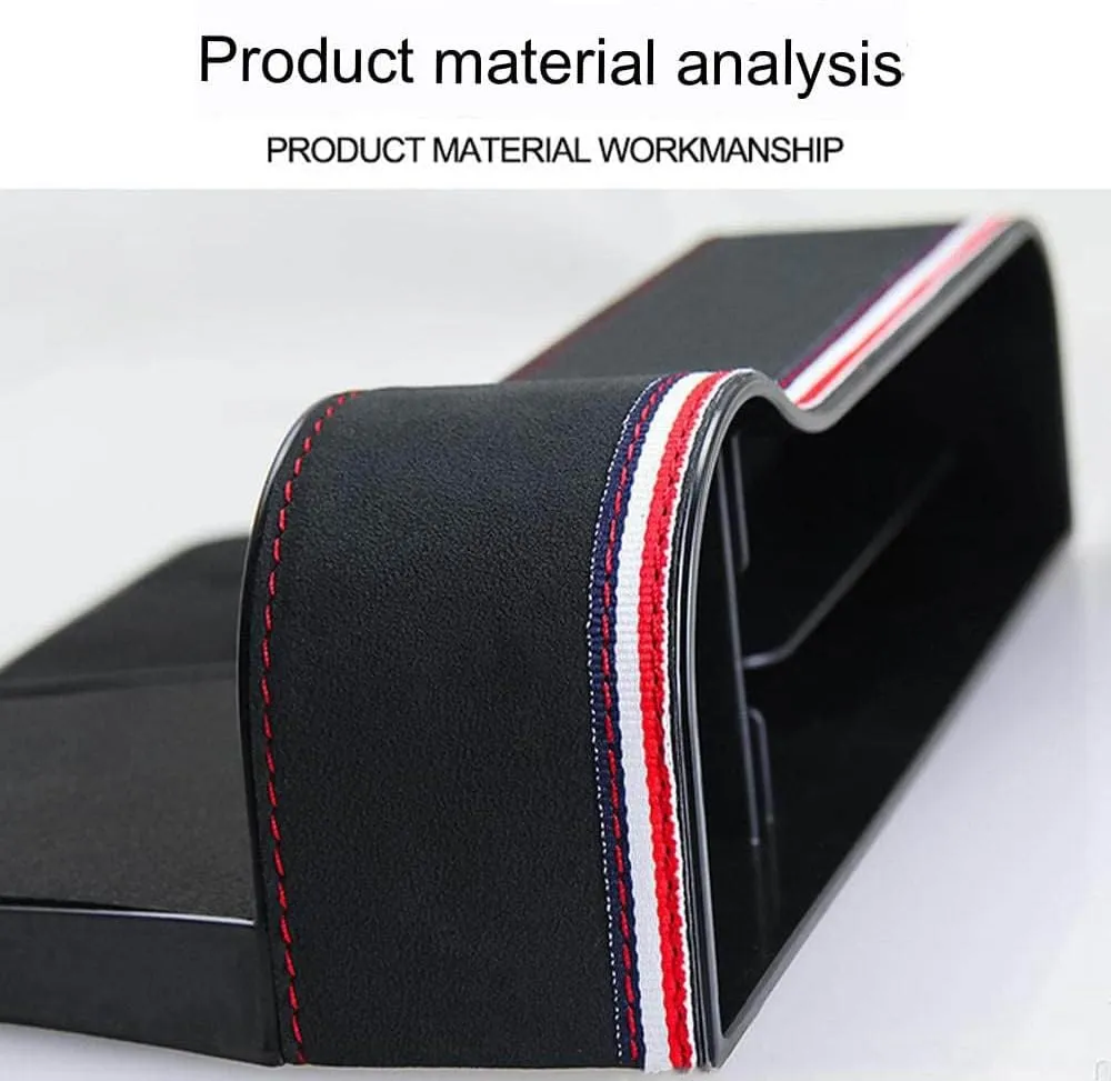 Car Seat Storage Box for Citroen C5/Citroen C6/Citroen C8/AMI X Series Car Seat Gap Organizer Seat Side Bag Reserved Charging Cable Hole Car Accessories,One Piece-Brown