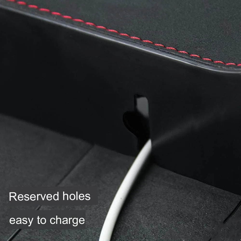 Car Seat Storage Box for Citroen C5/Citroen C6/Citroen C8/AMI X Series Car Seat Gap Organizer Seat Side Bag Reserved Charging Cable Hole Car Accessories,One Piece-Brown