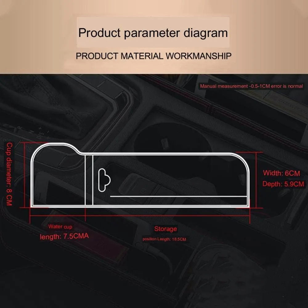Car Seat Storage Box for Citroen C5/Citroen C6/Citroen C8/AMI X Series Car Seat Gap Organizer Seat Side Bag Reserved Charging Cable Hole Car Accessories,One Piece-Brown