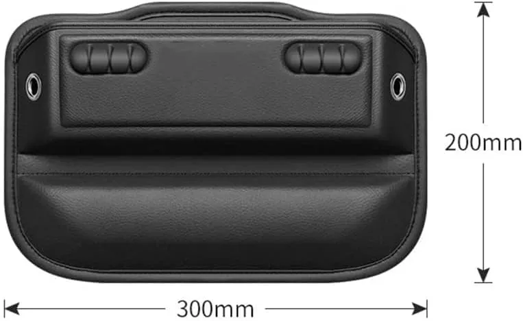 Car Seat Storage Box for Peugeot 206 208 306 307 308 2008 3008 4008 408 508 Series Car Seat Gap Organizer Seat Side Bag Reserved Charging Cable Hole Car Accessories,Brown