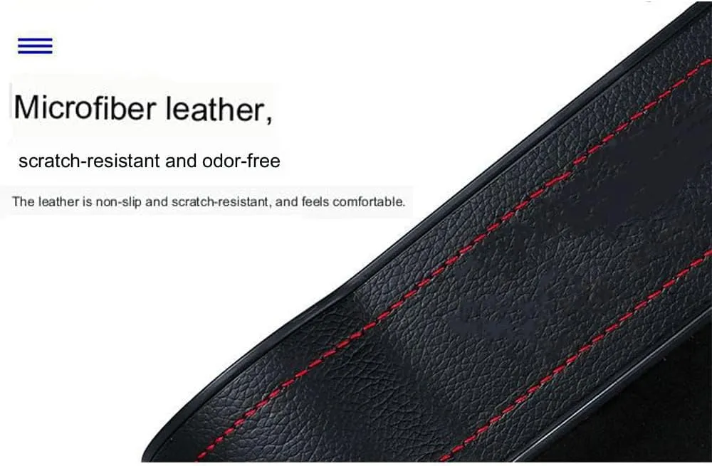 Car Seat Storage Box for Peugeot 306/307/308 Series Car Seat Gap Organizer Seat Side Bag Reserved Charging Cable Hole Car Accessories,One Piece-Black
