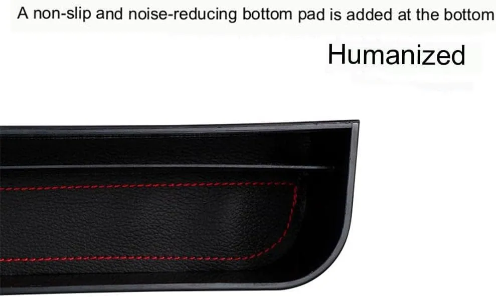 Car Seat Storage Box for Peugeot 306/307/308 Series Car Seat Gap Organizer Seat Side Bag Reserved Charging Cable Hole Car Accessories,One Piece-Black