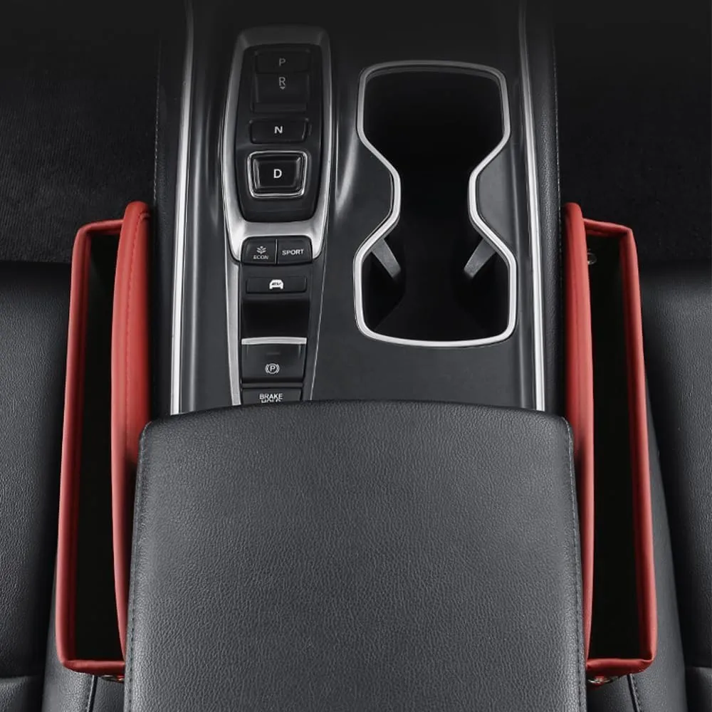 Car Seat Storage Box for Peugeot 408 508 4008 5008 2008 Series Car Seat Gap Organizer Seat Side Bag Reserved Charging Cable Hole Car Accessories,Black