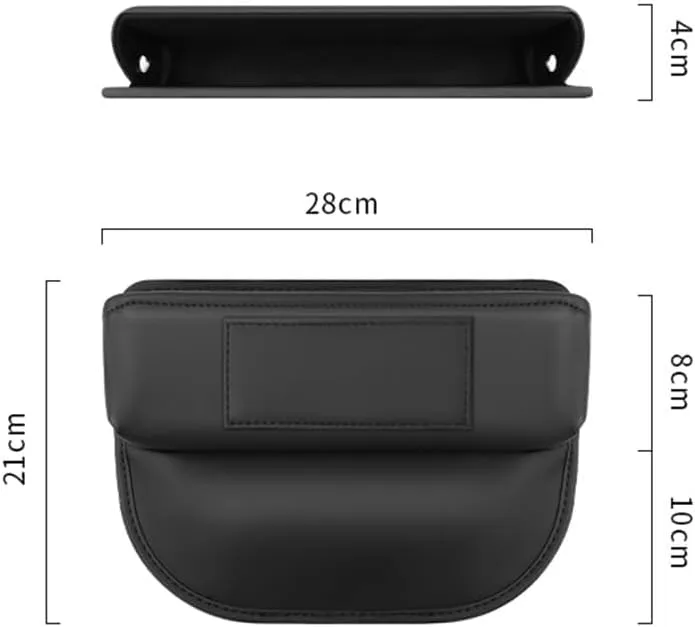 Car Seat Storage Box for Volvo XC60/S90/XC90/S60/XC40/V90/V60 Series Car Seat Gap Organizer Seat Side Bag Reserved Charging Cable Hole Car Accessories,Black