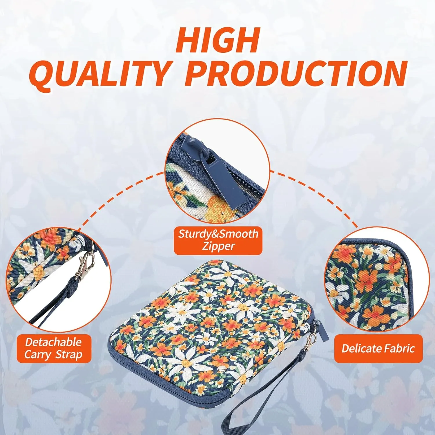 Card Case for Yoto cards, Soft Portable Folder with Zipper & 80 Pockets Player & Mini Audiobook Cards, Card Binder Holder with Sleeves for Travel (Bloom Surge)