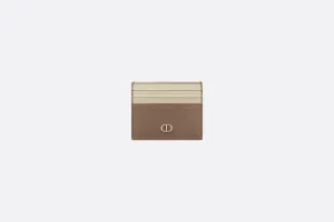 Card Holder • Khaki Grained Calfskin with CD Icon Signature