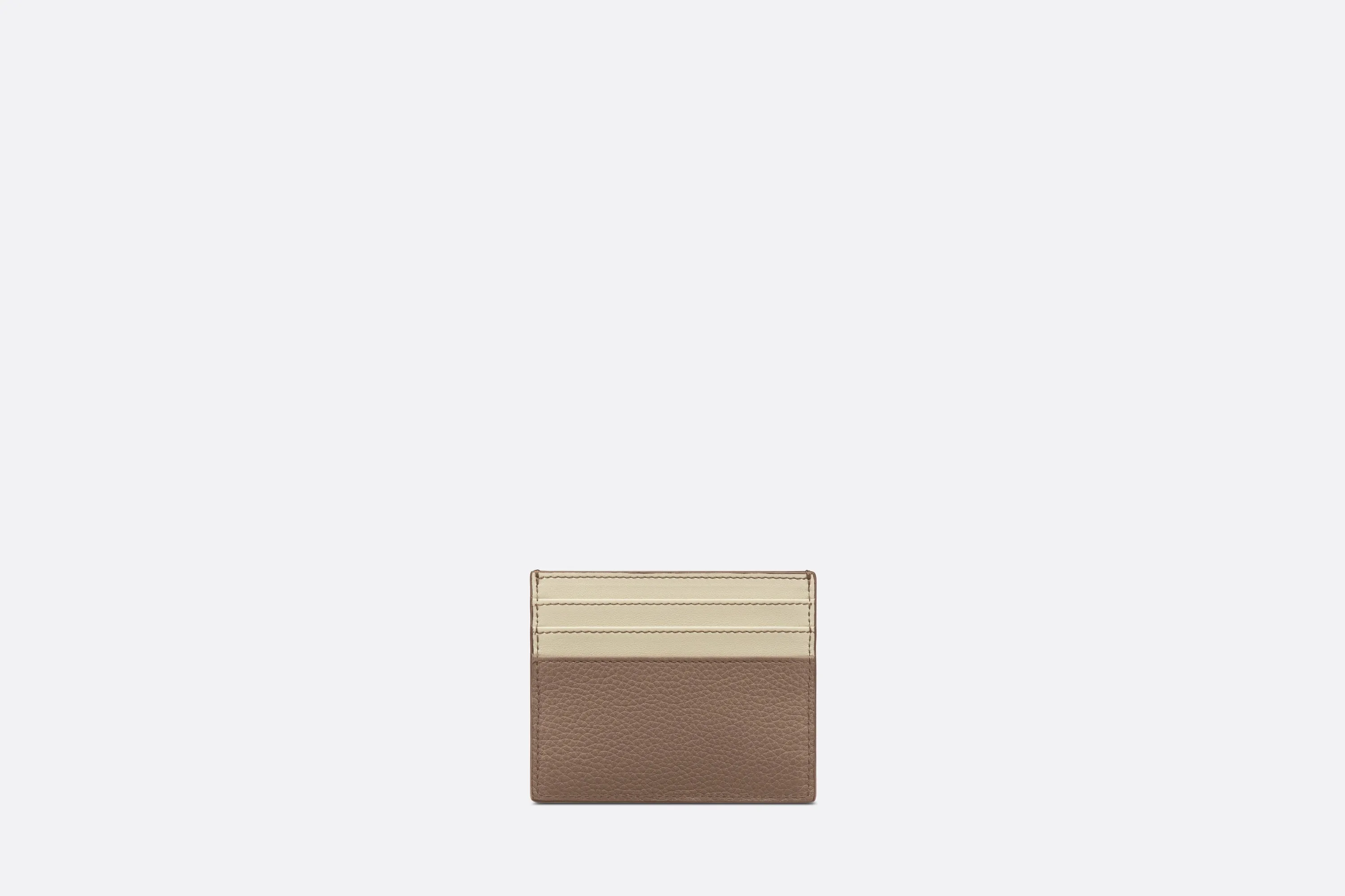 Card Holder • Khaki Grained Calfskin with CD Icon Signature