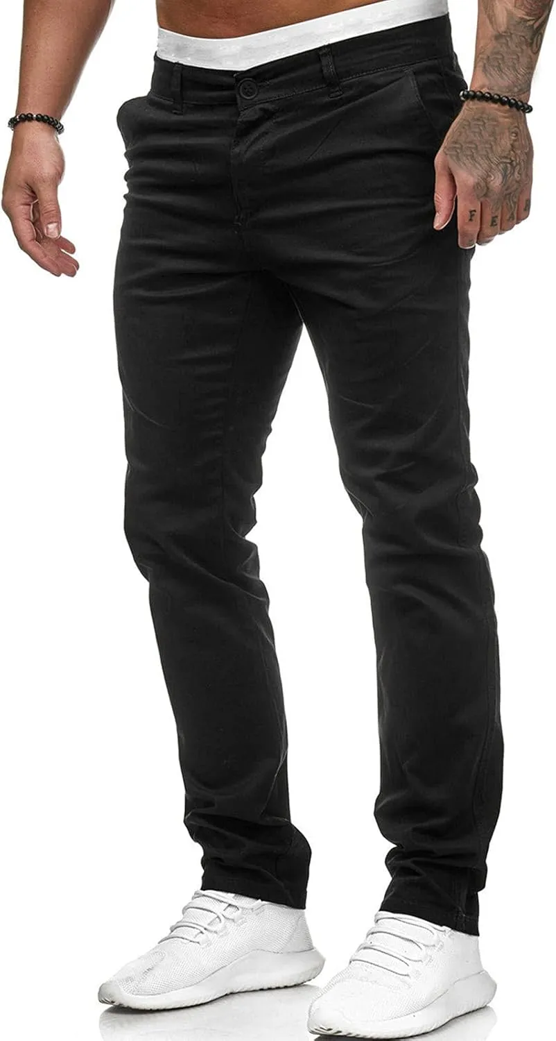 Cargo Pants for Men Pants Solid Color Track Cuff Lace up Workout Pants with Pocket Athletic Loose Fit