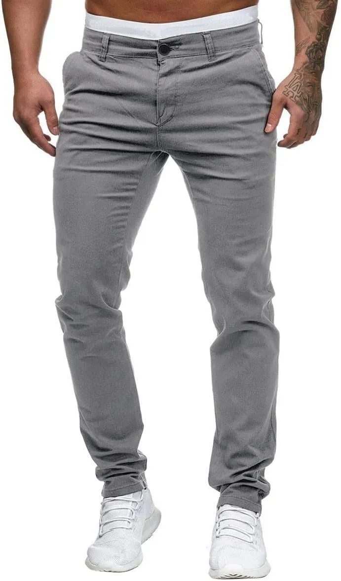 Cargo Pants for Men Pants Solid Color Track Cuff Lace up Workout Pants with Pocket Athletic Loose Fit