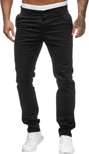 Cargo Pants for Men Pants Solid Color Track Cuff Lace up Workout Pants with Pocket Athletic Loose Fit