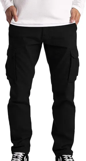 Cargo Pants for Men Sports Hat Multi Woven Pocket Foot Rope Solid Pants Street Cargo Tie Mens Cargo Drawstring