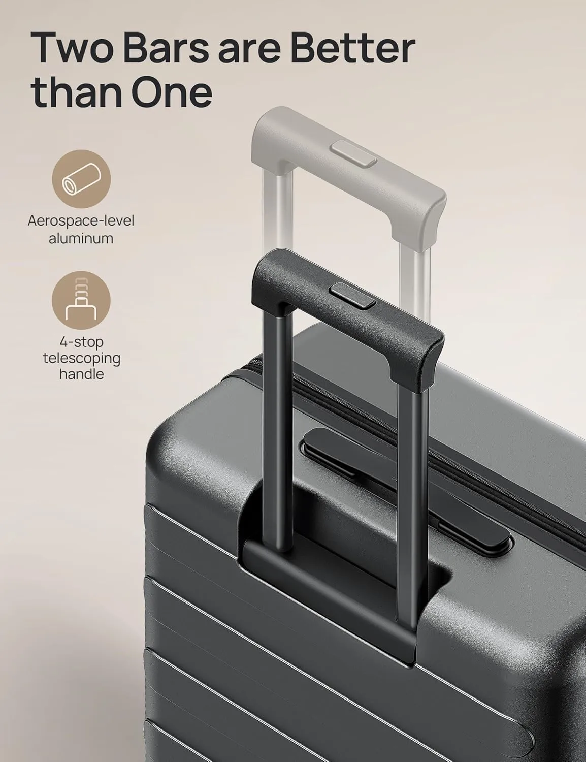 Carry On Luggage 22x14x9 Airline Approved, 20 Inch Luggage with Smooth Spinner Wheels, Expandable, Hard Shell PC Suitcase Carry-On, Lightweight Travel Luggage, TSA Approved (Black, Rhine Max)