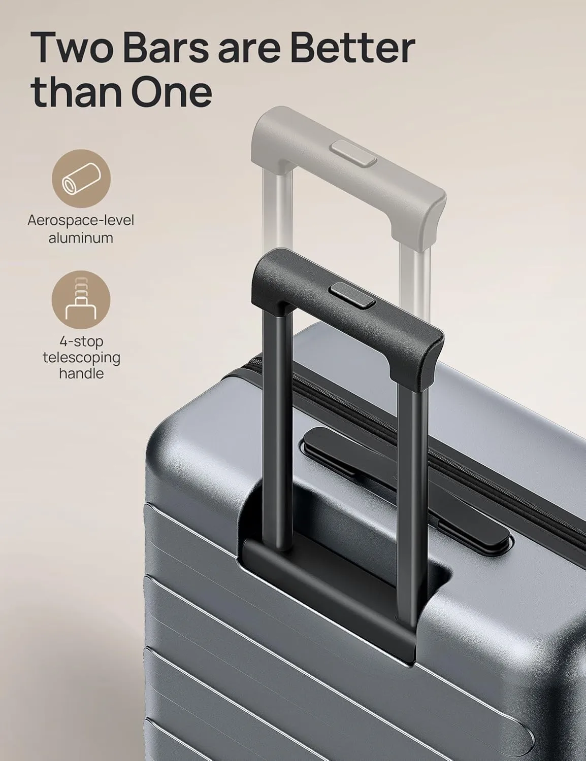 Carry On Luggage 22x14x9 Airline Approved, 20 Inch Luggage with Smooth Spinner Wheels, Expandable, Hard Shell PC Suitcase Carry-On, Lightweight Travel Luggage, TSA Approved (Grey, Rhine Max)