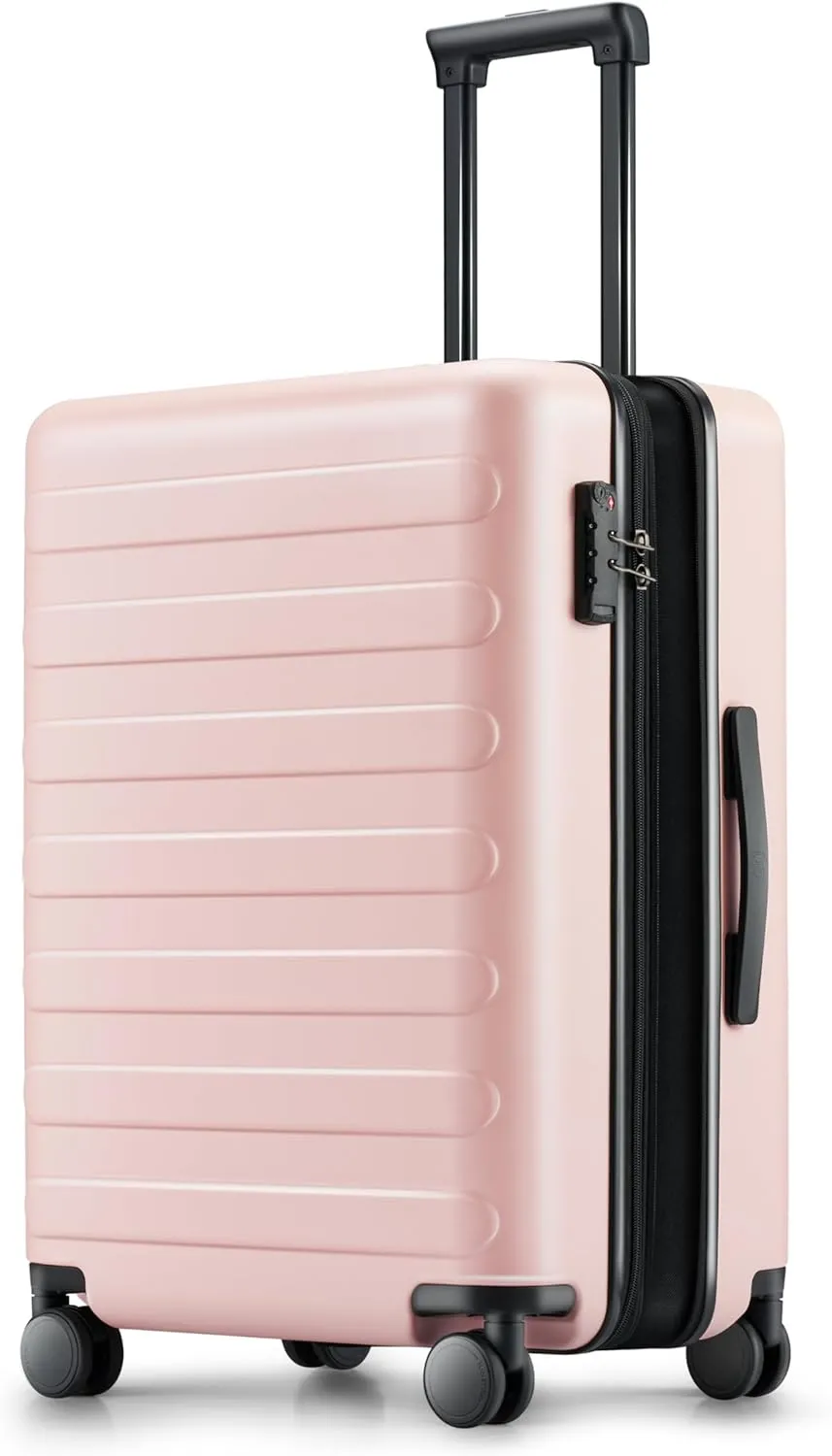 Carry On Luggage 22x14x9 Airline Approved, 20 Inch Luggage with Smooth Spinner Wheels, Expandable, Hard Shell PC Suitcase Carry-On, Lightweight Travel Luggage, TSA Approved (Pink, Rhine Max)