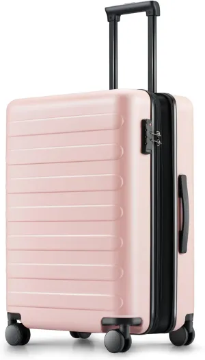 Carry On Luggage 22x14x9 Airline Approved, 20 Inch Luggage with Smooth Spinner Wheels, Expandable, Hard Shell PC Suitcase Carry-On, Lightweight Travel Luggage, TSA Approved (Pink, Rhine Max)