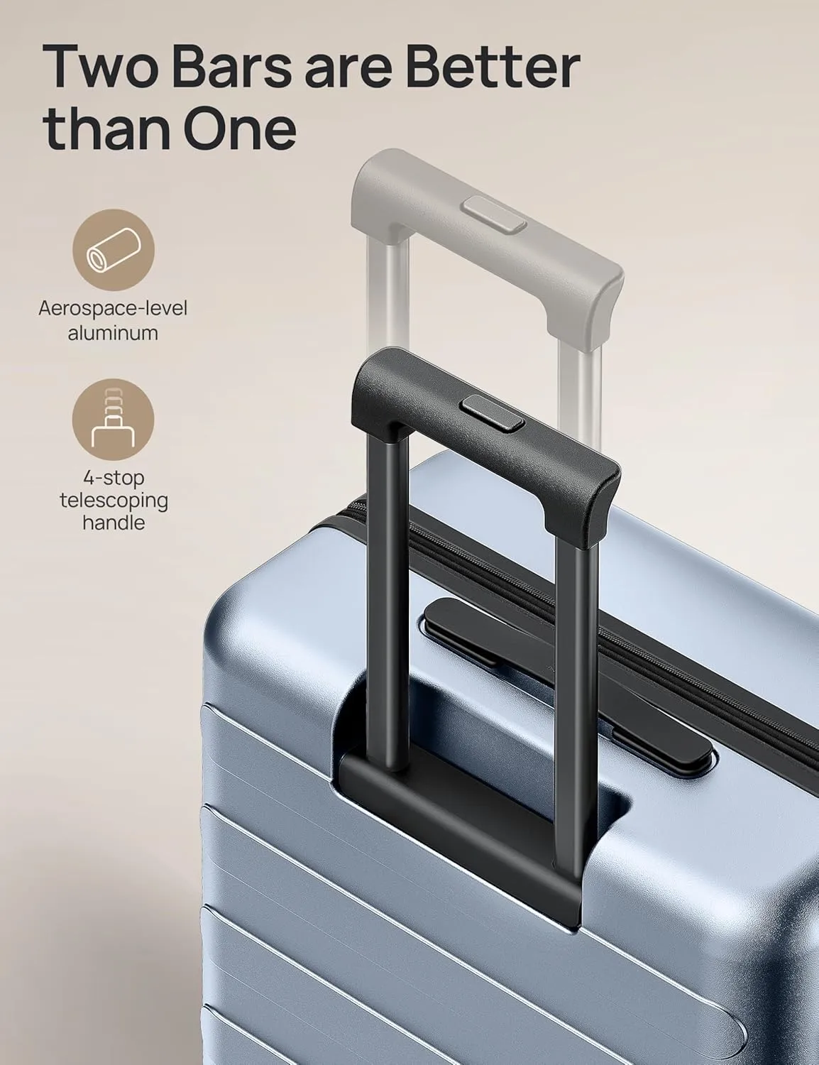 Carry On Luggage 22x14x9 Airline Approved, 20 Inch Luggage with Smooth Spinner Wheels, Expandable, Hard Shell PC Suitcase Carry-On, Lightweight Travel Luggage, TSA Lock (Shadow, Rhine Max)