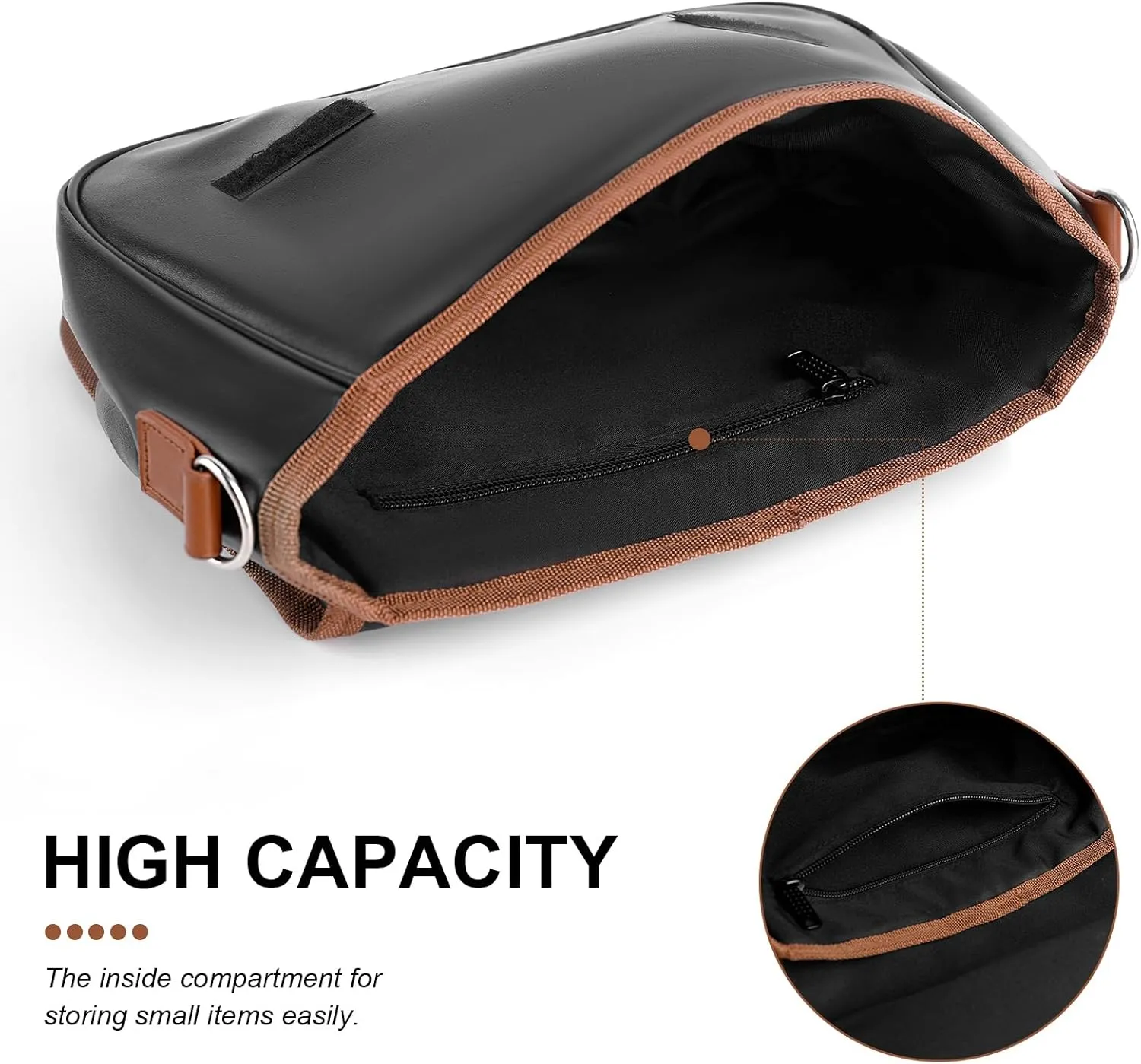 Cartoon Mushrooms Fashionable And Durable Portable Leather Shoulder Bag