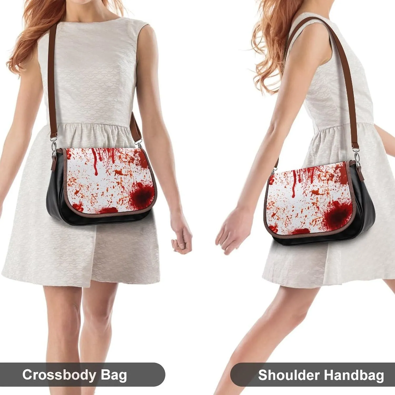 Cartoon Mushrooms Fashionable And Durable Portable Leather Shoulder Bag