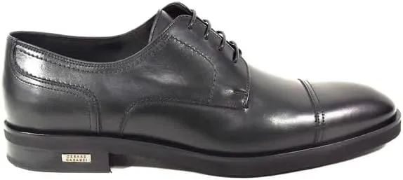 CASADEI Men's Black Leather Comfort Oxford Dress Shoes