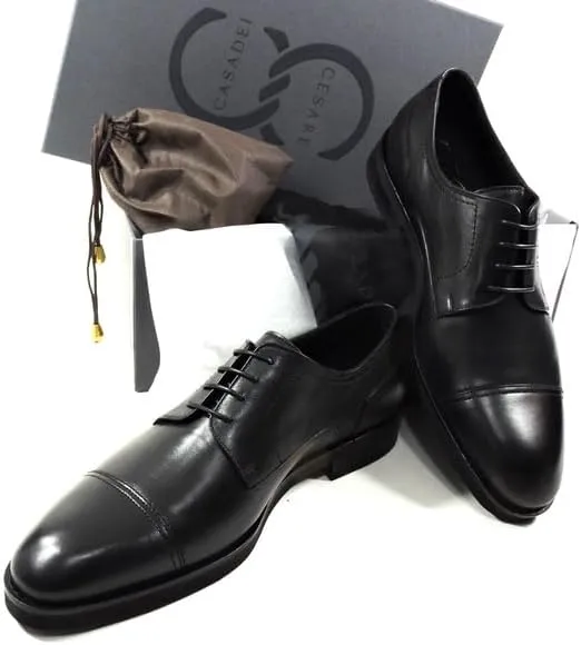 CASADEI Men's Black Leather Comfort Oxford Dress Shoes