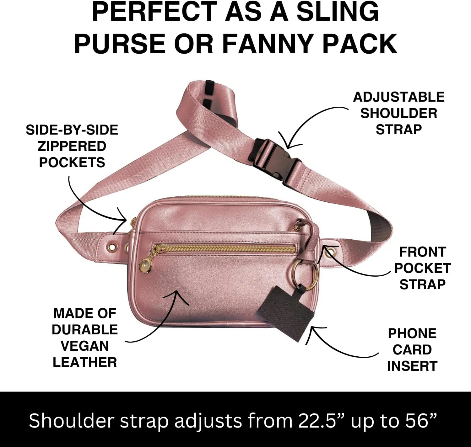 Cell Phone Purse - Women’s Sling Purse Crossbody Handbags - Fanny Pack (Travelers Treasure) Crossbody Case