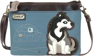 Chala Husky Mini Crossbody Handbag Purse Husky Mom