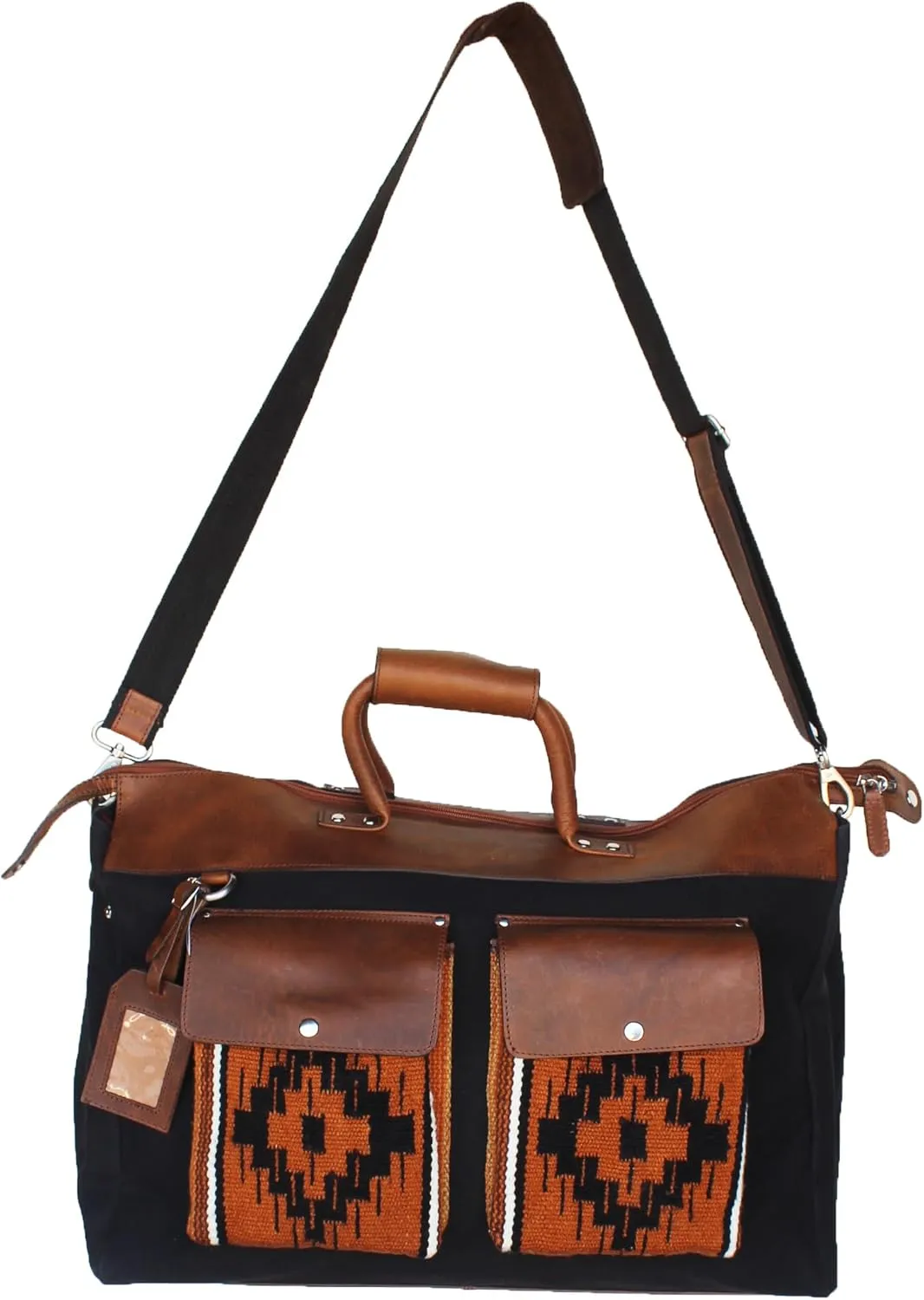 CHALLENGER Western Canvas Leather Woven Carry-On Travel Weekender Duffle Gym Bag 18SKD23