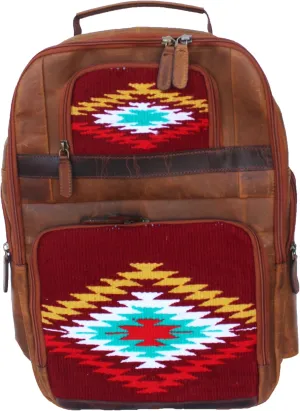 CHALLENGER Western Distressed Leather Handwoven Saddle Bag Inlay Travel Utility Bag 18SKB38