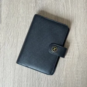 Chanel Enamel Logo Black PM Agenda