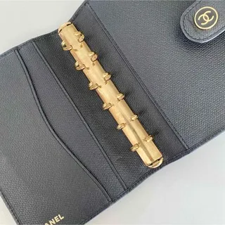 Chanel Enamel Logo Black PM Agenda