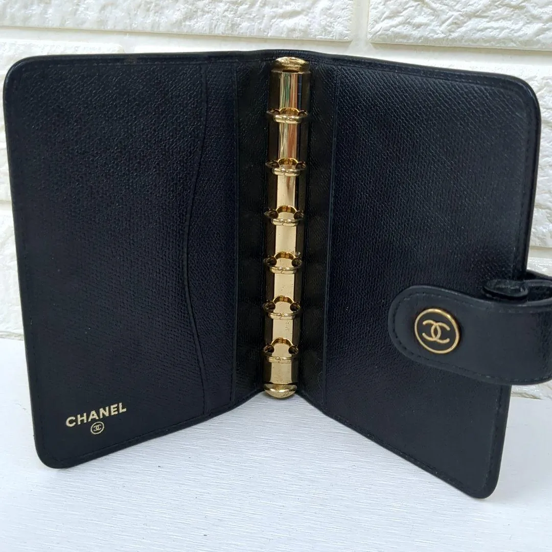 Chanel Enamel Logo Black PM Agenda