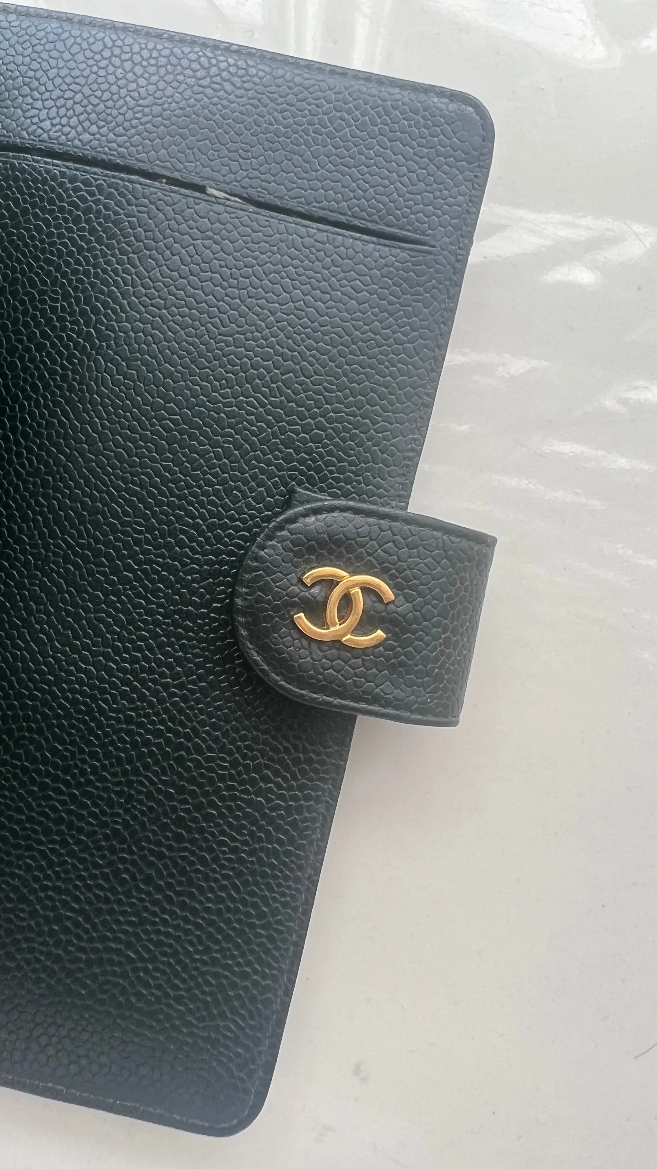 Chanel Matrasse Quilted Green MM Agenda