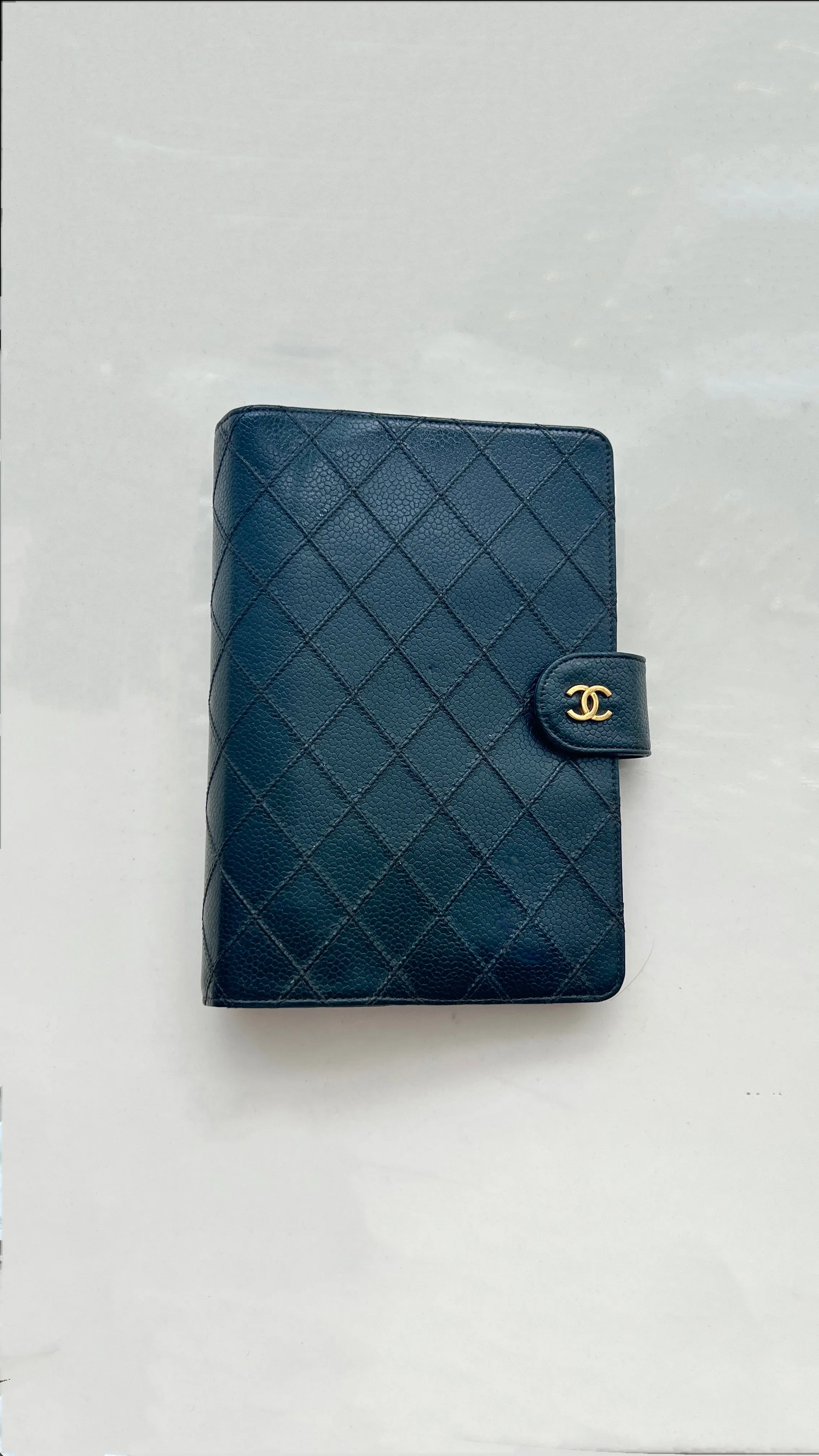 Chanel Matrasse Quilted Green MM Agenda