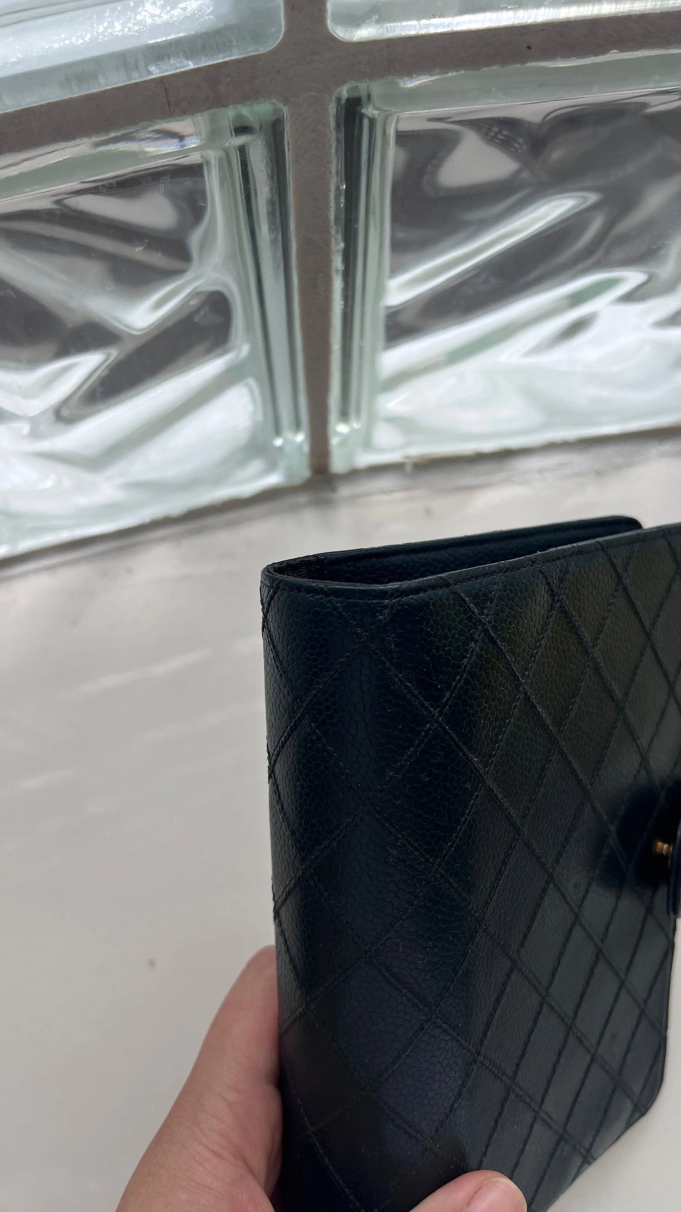 Chanel Matrasse Quilted Green MM Agenda