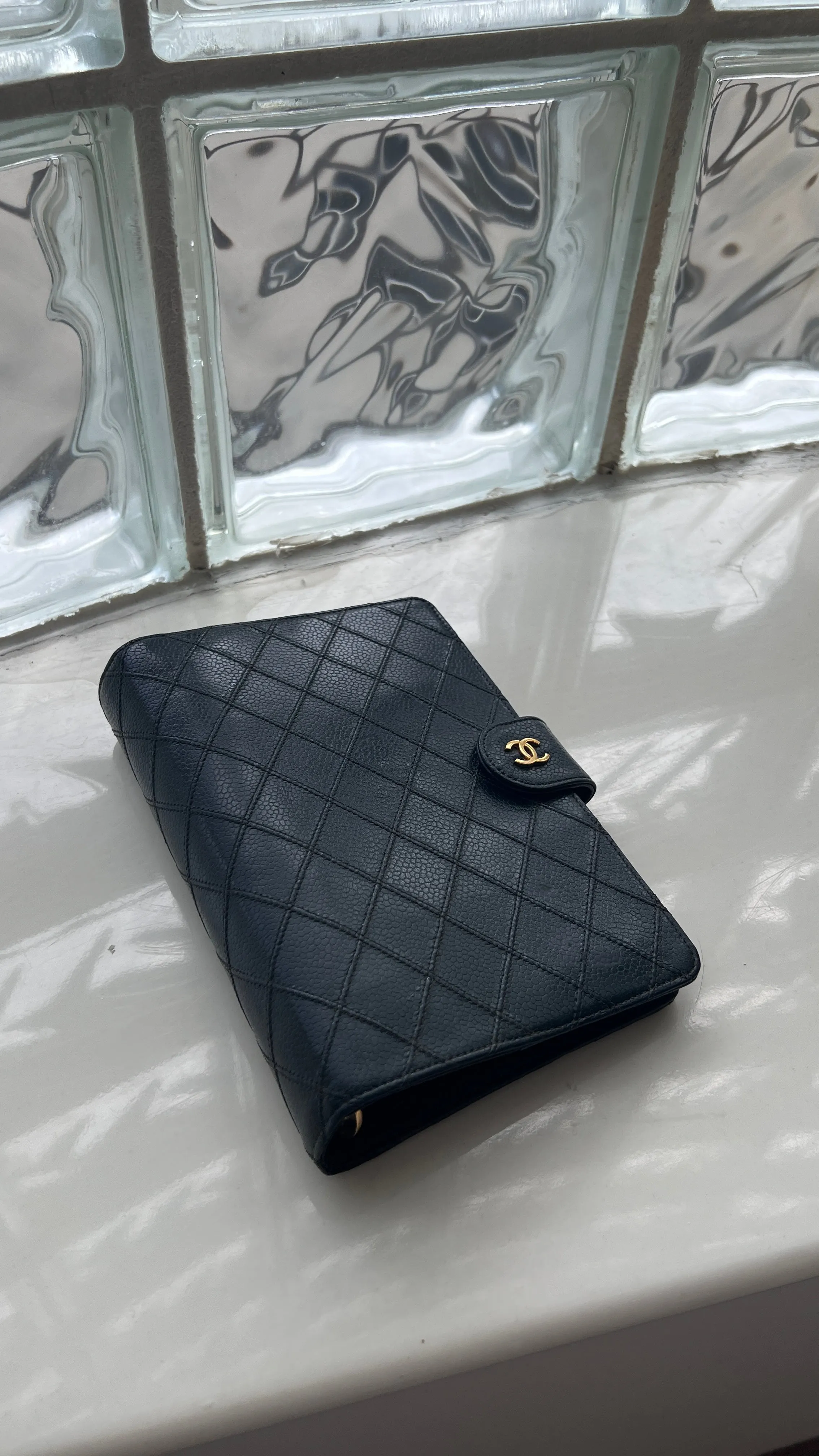 Chanel Matrasse Quilted Green MM Agenda